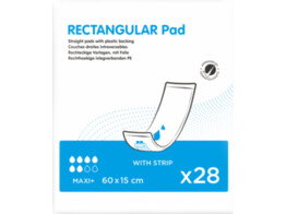 Rectangular pad Maxi Plus 15cm x 60cm met plastiek  28st 