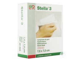 Stella Steriel Gaaskompres Per 5 Verpakt 3/5 7 5cm x 7 5cm