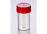 Staalpotje Urinebeker met rood schroefdeksel - 60ml