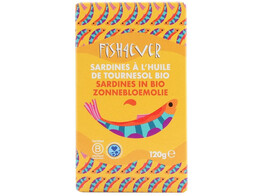 Fish4Ever Sardines In Bio Zonnebloemolie 120gr