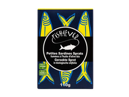 Fish4Ever Kleine Gerookte Sardines  Sprot  In Bio Olijfolie 110gr